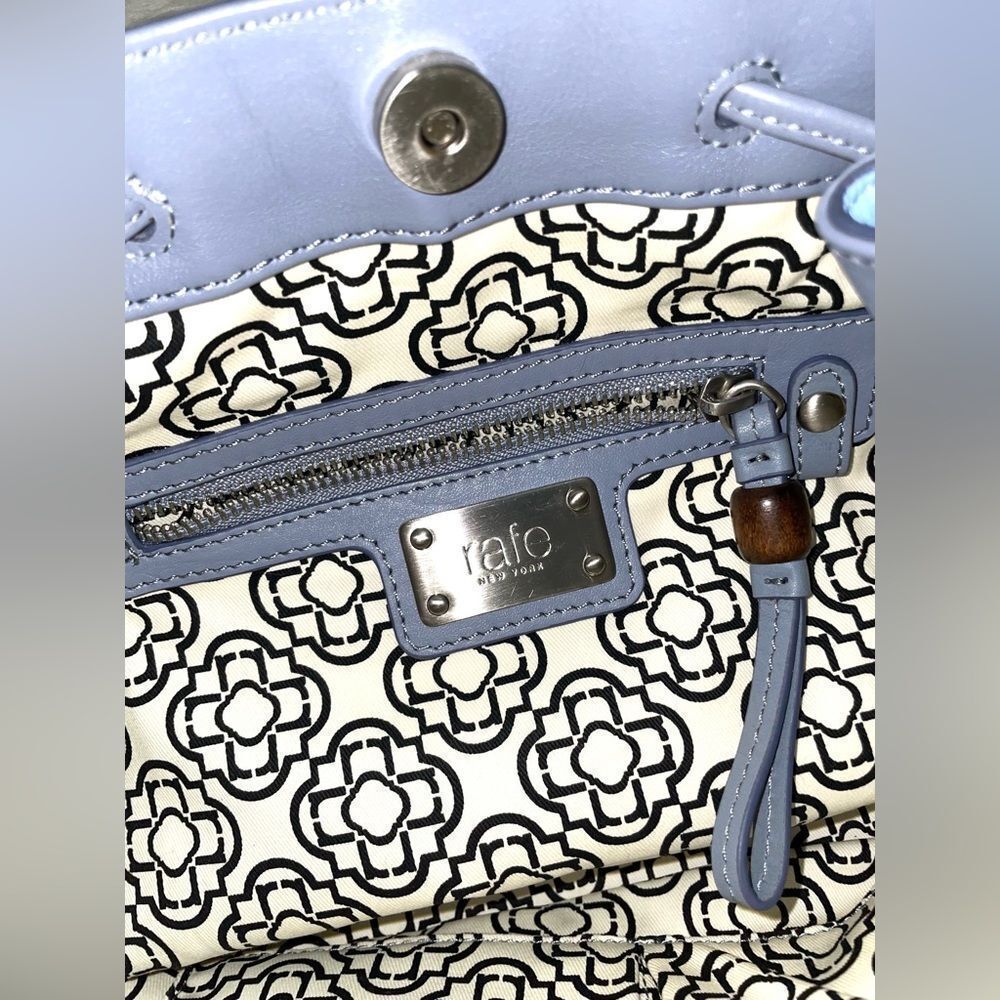 Rafe New York Ariana Leather Drawstring Handbag Blue Gray — image 7 of 8